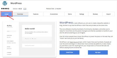 Wordpress overview installer